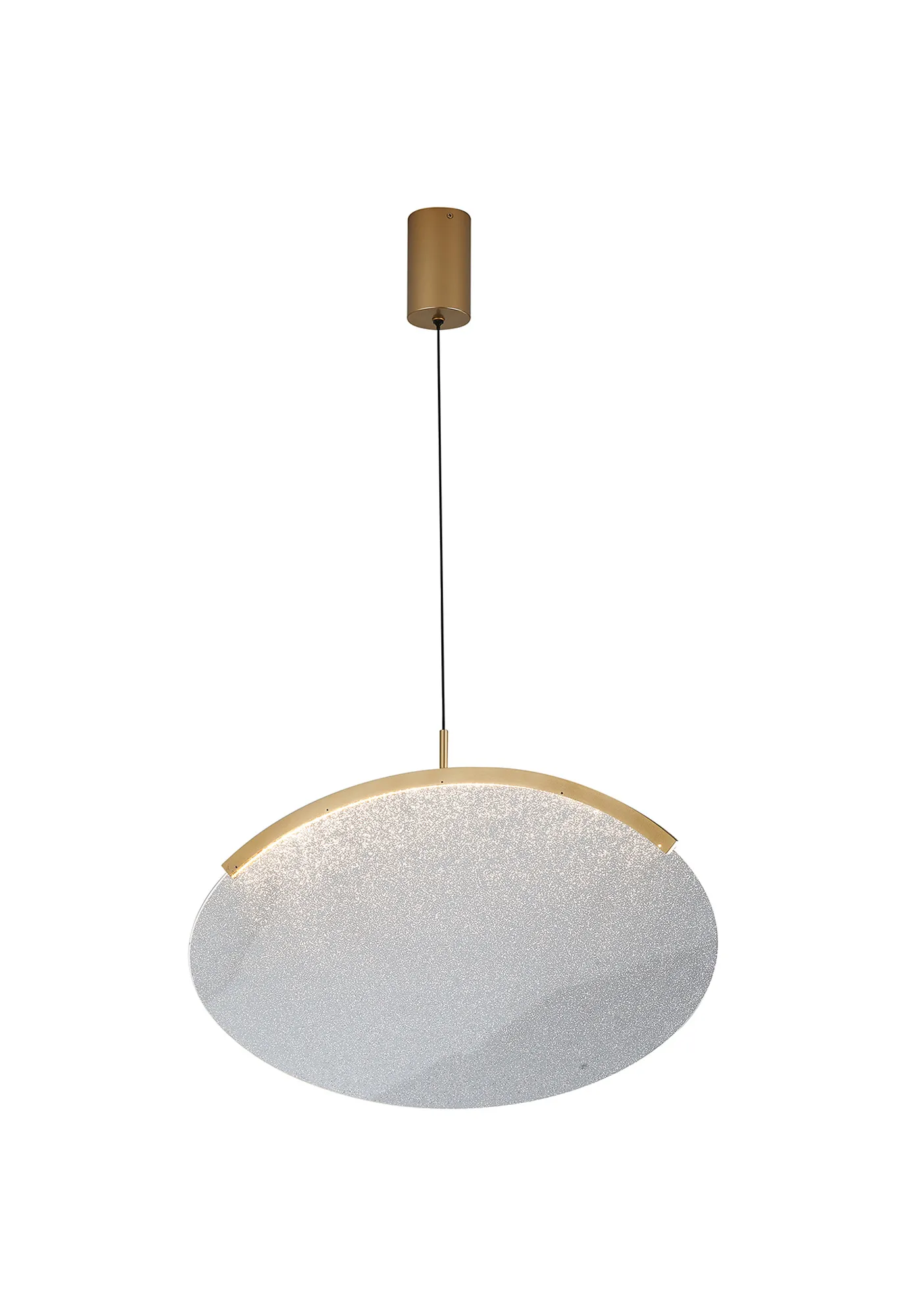 M9650  Oasis 63.5cm 1 Light Pendant, 15W LED, 3000K, Triac Dimmable, Gold